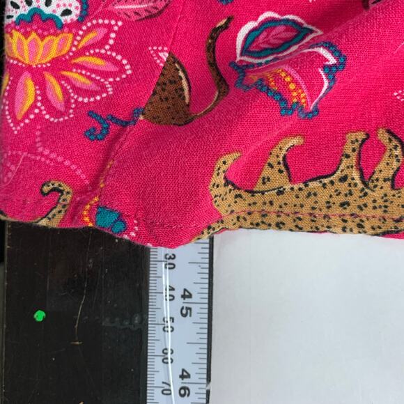 Torrid 3X Midi Rayon Slub Button Front Tie Dress Leopard Pink *flaw - Picture 7 of 10